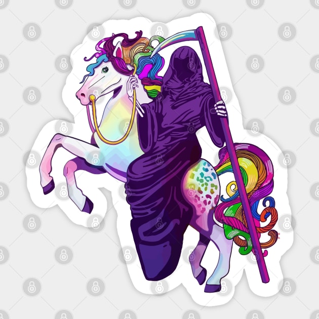 Unicorn Dead Angel Sticker by arexzim